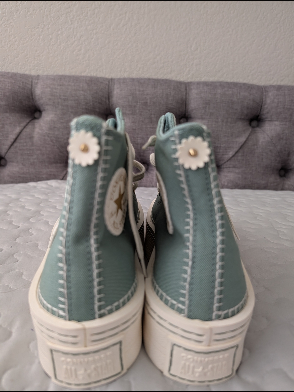 Sage Green Converse Chuck Taylor All Star Modern Lift Sneakers - Picture 3 of 6